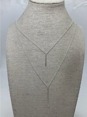Gorjana Double Kiernan Silver
Necklace with Pouch